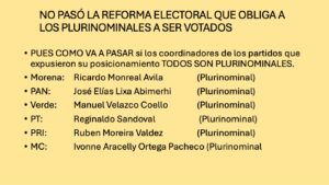 No paso la ¡reforma electoral